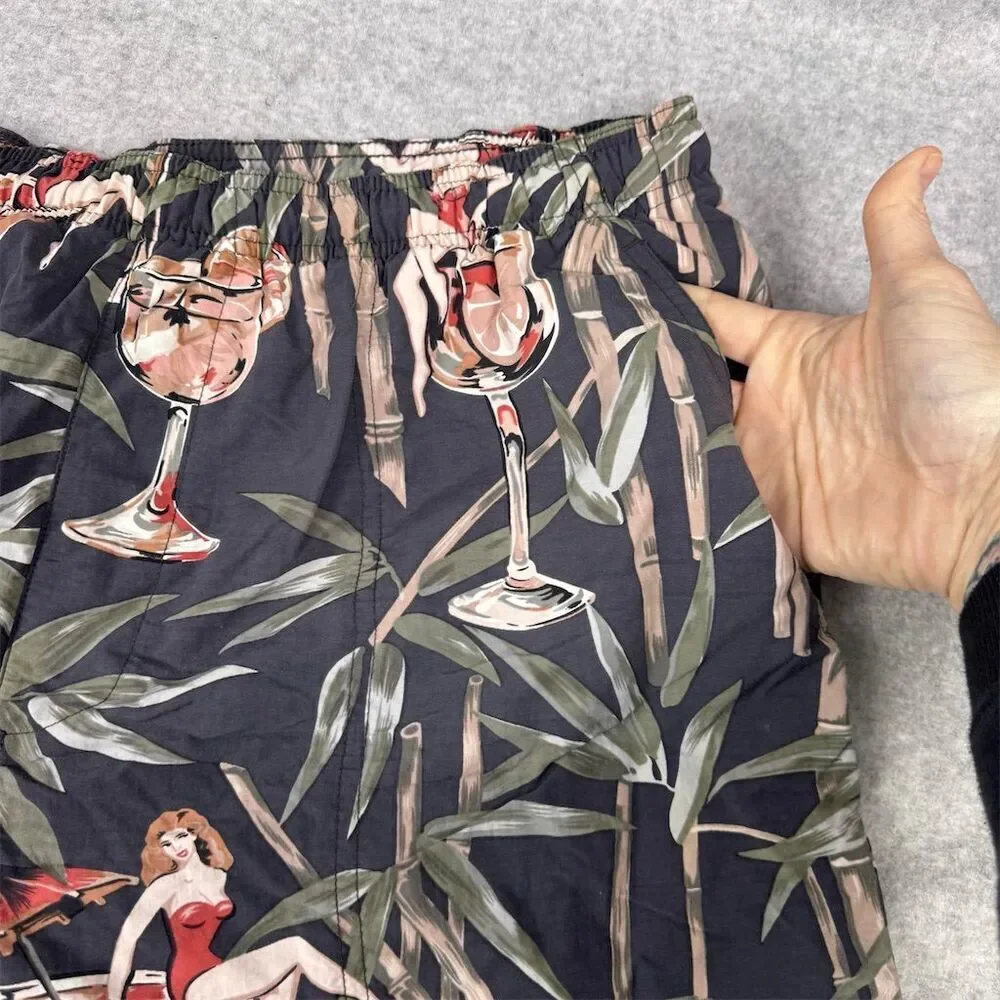 Tommy Bahama Men's Swim Trunks Size Large  Cocktail Print Tropical Shorts